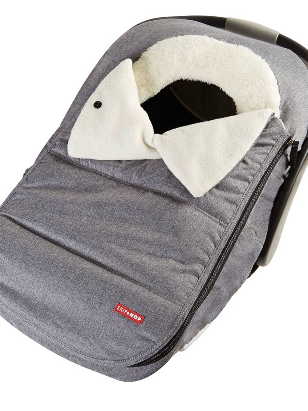 Skip Hop Gray Padded Baby Footmuff with Cream Lining